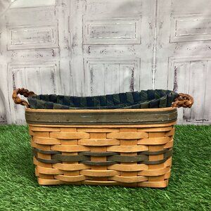 Longaberger Baskets Bread Handwoven Basket USA Made Lined